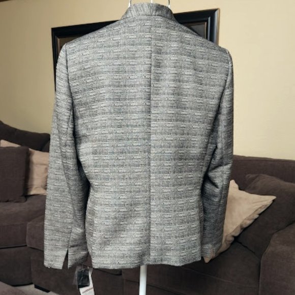 NWT Le Suit sz 12 two piece black blend suit blazer and skirt - Picture 4 of 7